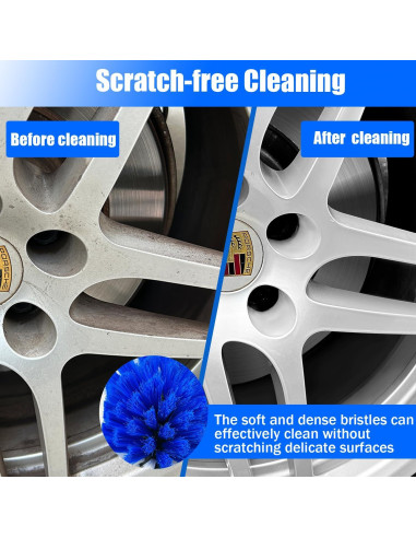 Kit de Cepillos de Limpieza para Ruedas HOLANHING 3 Pk
