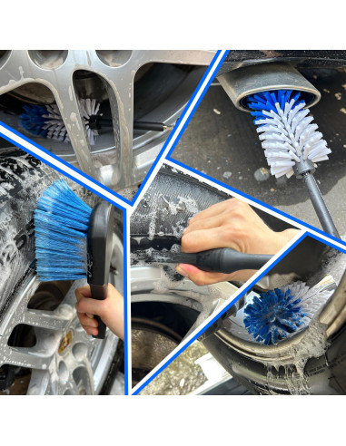 Kit de Cepillos de Limpieza para Ruedas HOLANHING 3 Pk