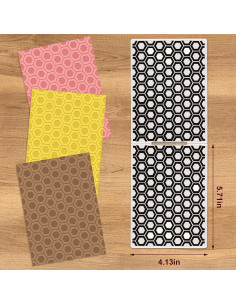 Carpeta de Embossing Texturizada Threetols Panal 14.5x10.5cm 2