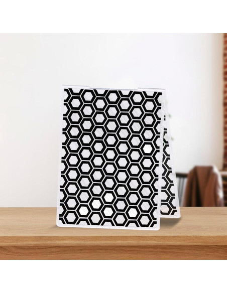 Carpeta de Embossing Texturizada Threetols Panal 14.5x10.5cm