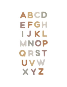 Letras Magnéticas de Silicona Brooklyn Neutral - 26 Piezas