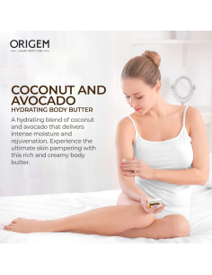Manteca Corporal ORIGEM 226.8 g - Hidratante No Graso con Aceite de Coco y Aguacate 2