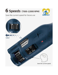 Molinillo de Uñas para Perros Casfuy N65 Silencioso 6 Velocidades 2