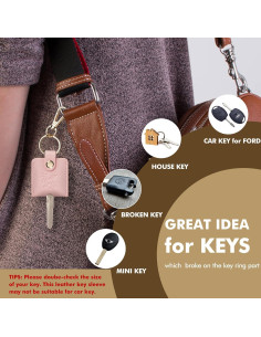 Funda de Llave de Coche KARENSKEYS 2pcs Cuero Duradero 2