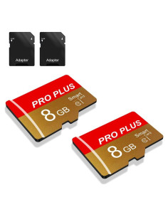 Paquete de 2 Tarjetas TF 8GB Bliksem con Adaptador UHS-I