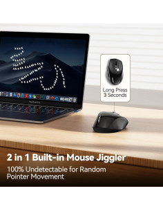 Ratón Inalámbrico TECKNET con Jiggler y Carga Rápida 800mAh 2