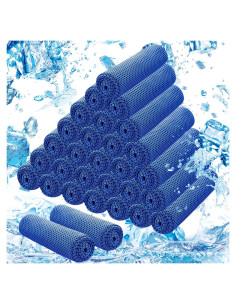 30 Toallas Enfriadoras Microfibra LYDTICK 101.6x30.5cm Azul