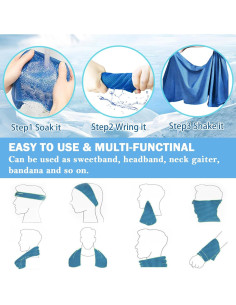 30 Toallas Enfriadoras Microfibra LYDTICK 101.6x30.5cm Azul 2