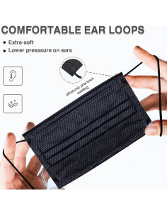 Mascarillas Desechables Negras 3 Capas DC-BEAUTIFUL 100 Pzas 2