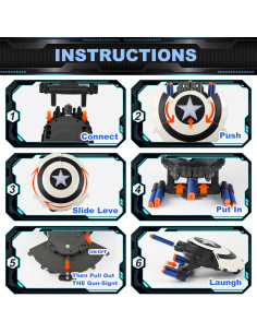 Escudo Lanzador de Dardos KooRare 30 Dardos Iluminado 2