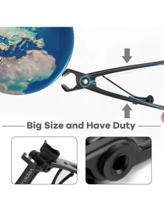 Cortauñas Profesional Vepkuso Acero Inoxidable Negro 8.9cm 2