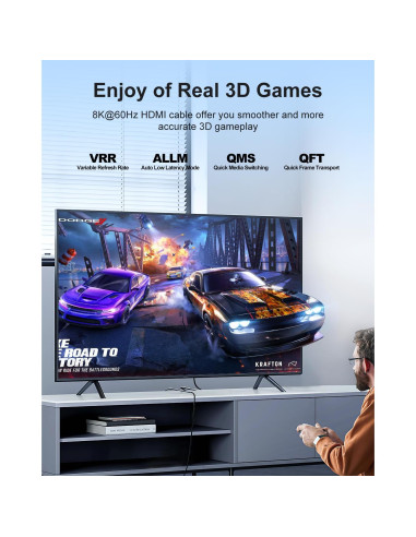 Adaptador Micro HDMI a HDMI KOMGILK 8K 60Hz 48Gbps