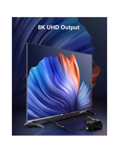 Adaptador Micro HDMI a HDMI KOMGILK 8K 60Hz 48Gbps