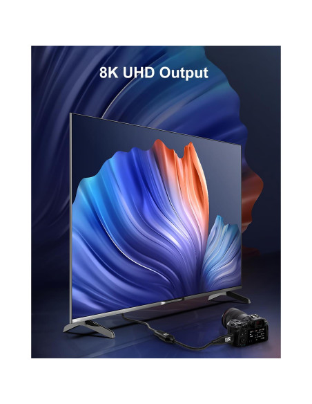 Adaptador Micro HDMI a HDMI KOMGILK 8K 60Hz 48Gbps