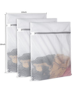 Juego de 3 Bolsas de Lavandería Malla SUERIV 30x40cm Duraderas 2