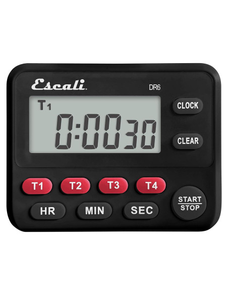 Temporizador Digital de Cocina Escali DR6 4 Eventos con Alarma