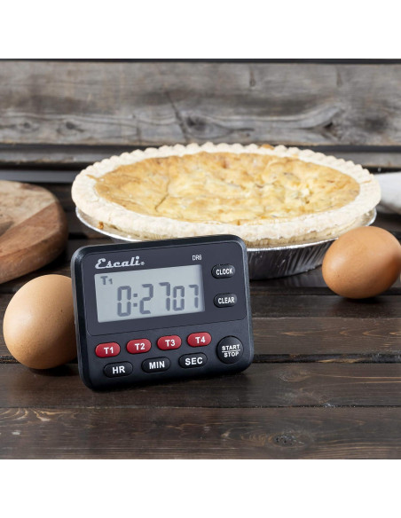 Temporizador Digital de Cocina Escali DR6 4 Eventos con Alarma