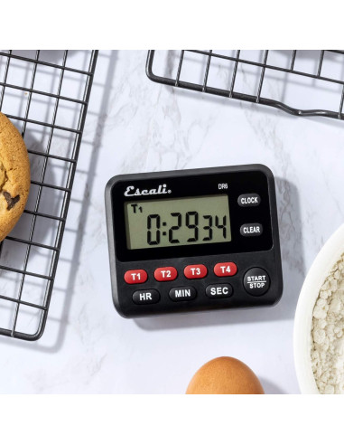 Temporizador Digital de Cocina Escali DR6 4 Eventos con Alarma