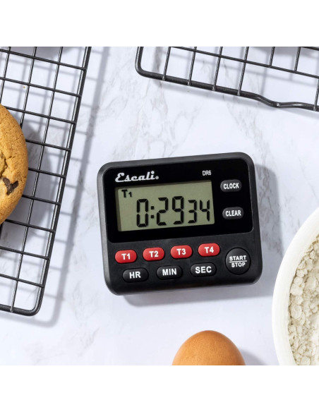 Temporizador Digital de Cocina Escali DR6 4 Eventos con Alarma