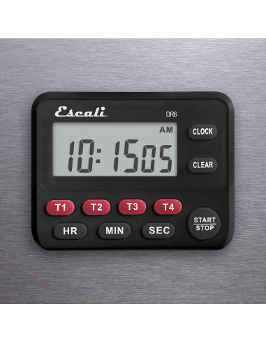 Temporizador Digital de Cocina Escali DR6 4 Eventos con Alarma