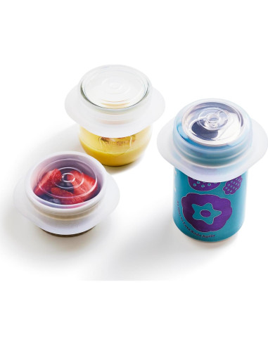 Tapa de Silicona Reutilizable Stasher 3-Pack Pequeño 6.35 cm