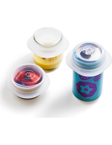 Tapa de Silicona Reutilizable Stasher 3-Pack Pequeño 6.35 cm