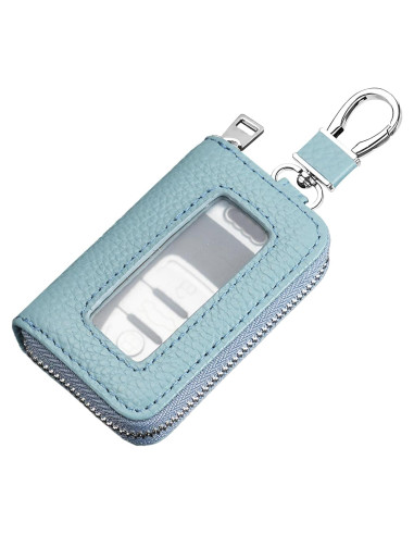Funda para Llaves de Coche vvag de Cuero Premium Azul Cielo
