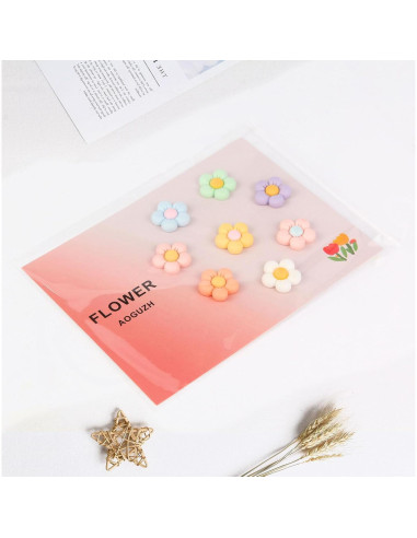 Encantos de Flores para Zapatos - 8 Colores Vibrantes