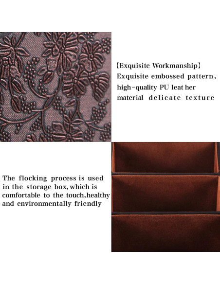 Soporte de Control Remoto Daixers 2 Paquetes Cuero Sintético Marrón