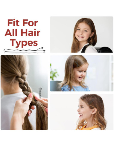 300 Pasadores Negros EWAGOA con Caja de Almacenamiento 5.08 cm