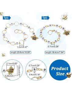 Marcadores de Puntos NBEADS 2 Pcs Abeja Acrílico 0-9 2
