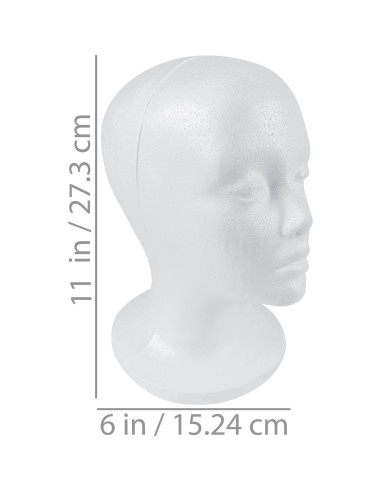 Cabeza de Maniquí Femenino SHANY 11" Estireno Soporte Peluca