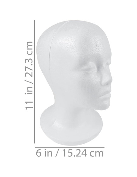 Cabeza de Maniquí Femenino SHANY 11" Estireno Soporte Peluca