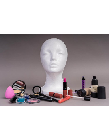 Cabeza de Maniquí Femenino SHANY 11" Estireno Soporte Peluca