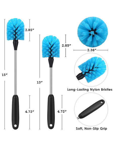 Cepillo para Botellas de Agua MOSOLAN 33 cm - Paquete de 2 Cepillo para Botellas de Agua MOSOLAN 33 cm - Paquete de 2