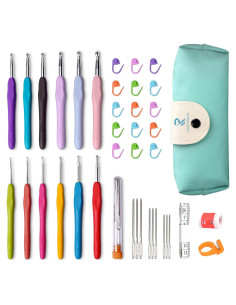 Conjunto de Ganchillos Ergonómicos RealPlus 44 Piezas para Artritis