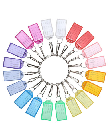 Organizador de Llaves Donmon con 20 Ganchos de Resorte Plata