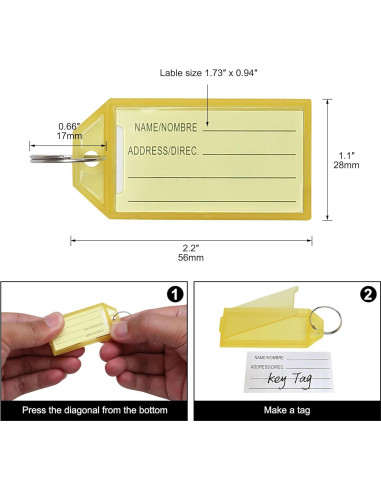 Organizador de Llaves Donmon con 20 Ganchos de Resorte Plata
