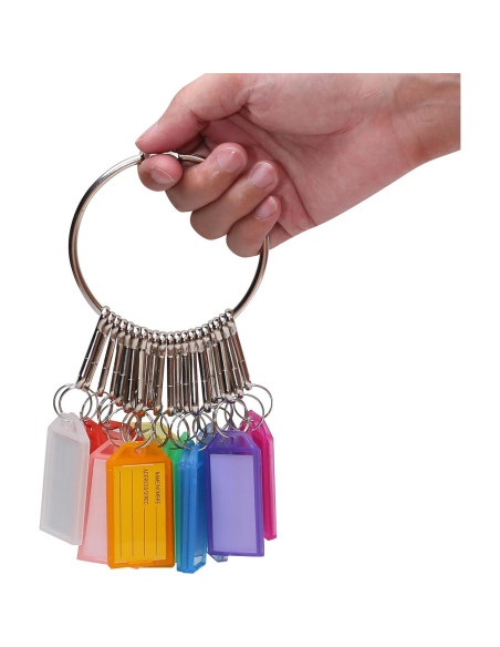 Organizador de Llaves Donmon con 20 Ganchos de Resorte Plata