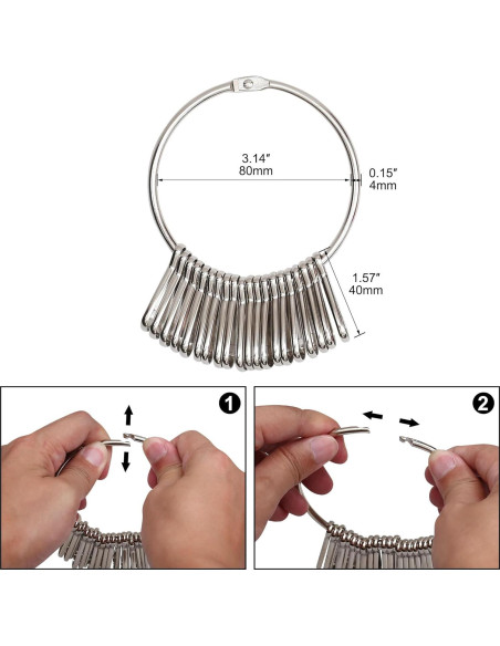 Organizador de Llaves Donmon con 20 Ganchos de Resorte Plata