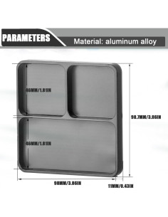 Bandeja Magnética Mediana RcThjia para Herramientas y Tornillos 2