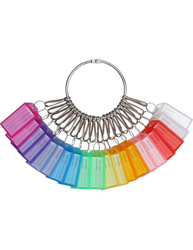 Organizador de Llaves Donmon con 20 Ganchos de Resorte Plata