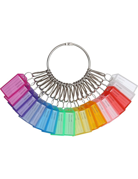 Organizador de Llaves Donmon con 20 Ganchos de Resorte Plata