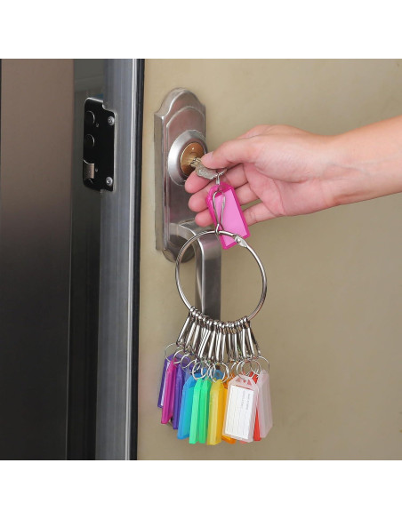 Organizador de Llaves Donmon con 20 Ganchos de Resorte Plata