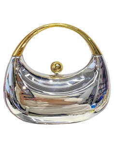 Clutch de Acrílico GSYPS para Mujeres - Bolsa de Noche Plata