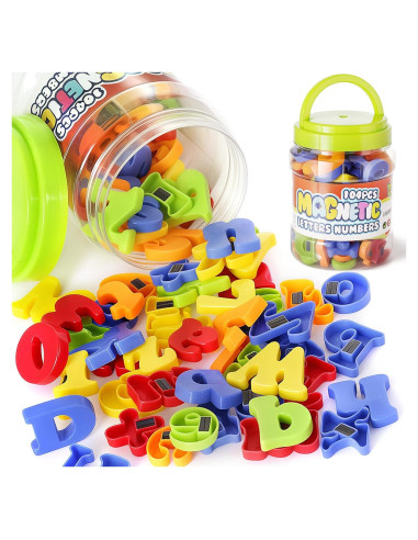 LovesTown 104 Piezas Letras y Números Magnéticos para Niños