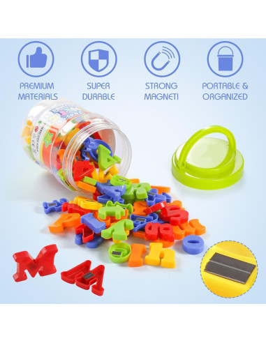 LovesTown 104 Piezas Letras y Números Magnéticos para Niños