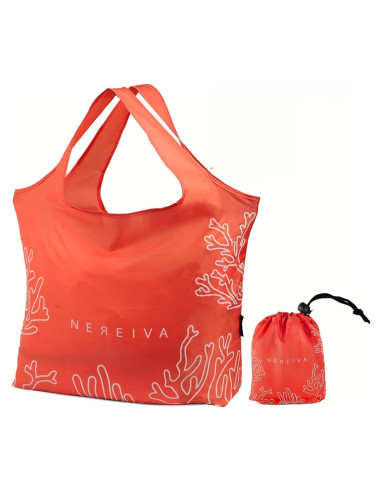 Bolsa de Compras Reutilizable Nereiva Rosa Coral 25kg Plegable