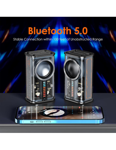 Altavoz Bluetooth K07 Inalámbrico con Luces LED 30m
