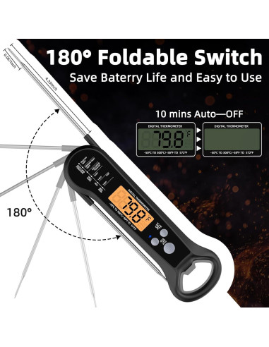 Termómetro Digital de Carne Bilitase D3 Impermeable 300C